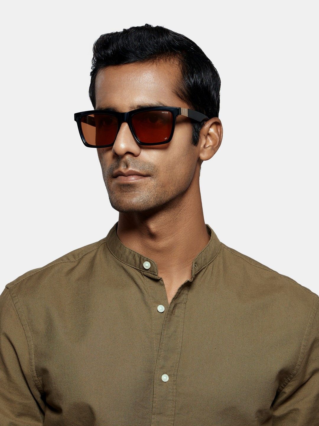

OPIUM Unisex Square Sunglasses with UV Protected Lens OP-10292-C01, Brown