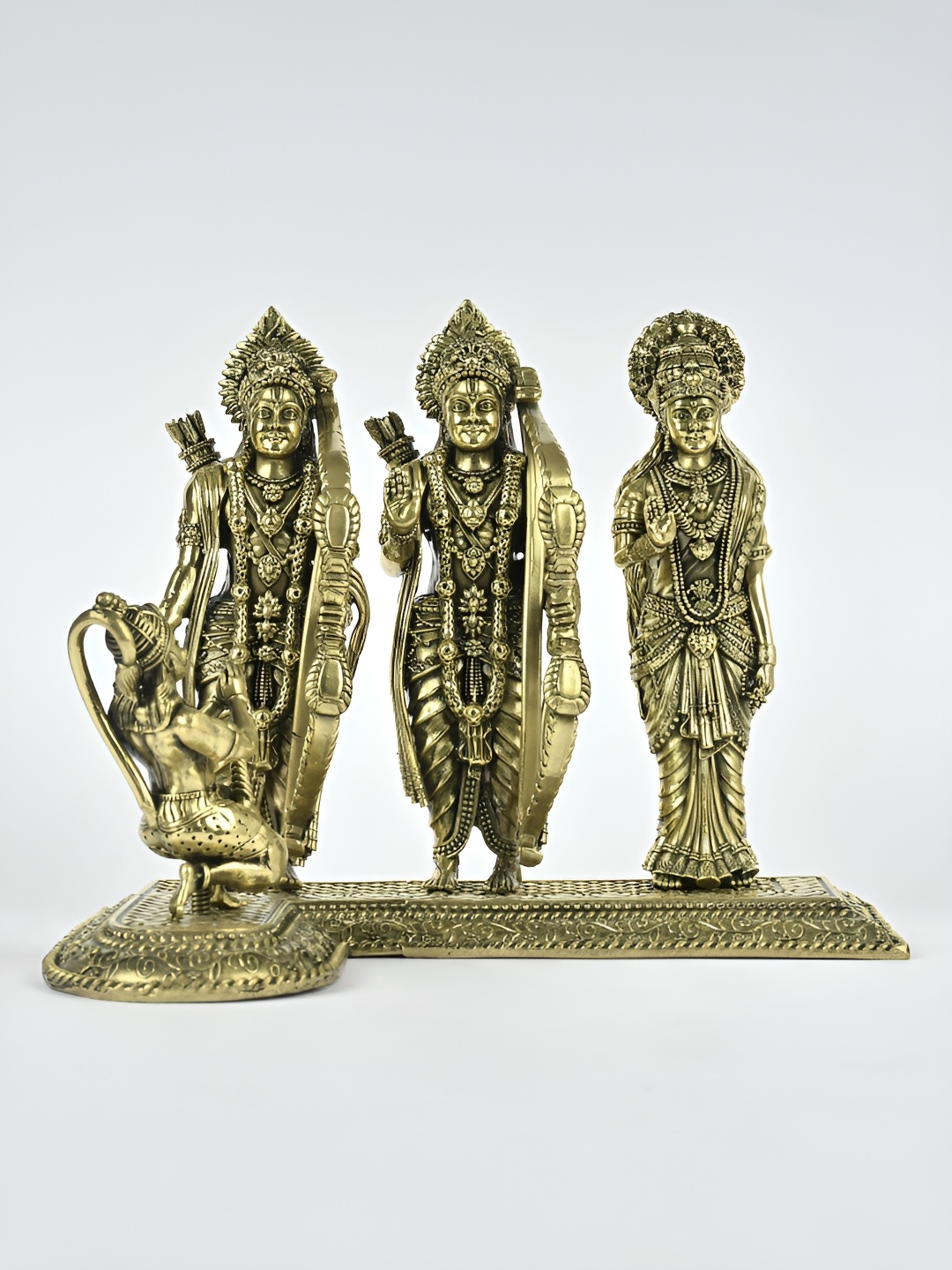 

Exotic India Brass Shri Rama Darbar Statue, Gold