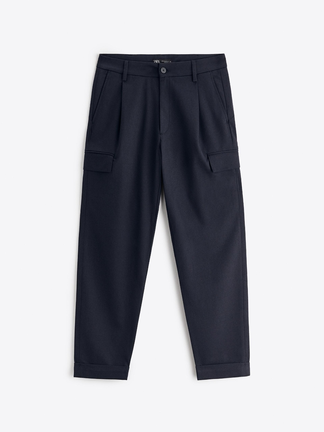 

ZARA Men Navy Blue Trousers