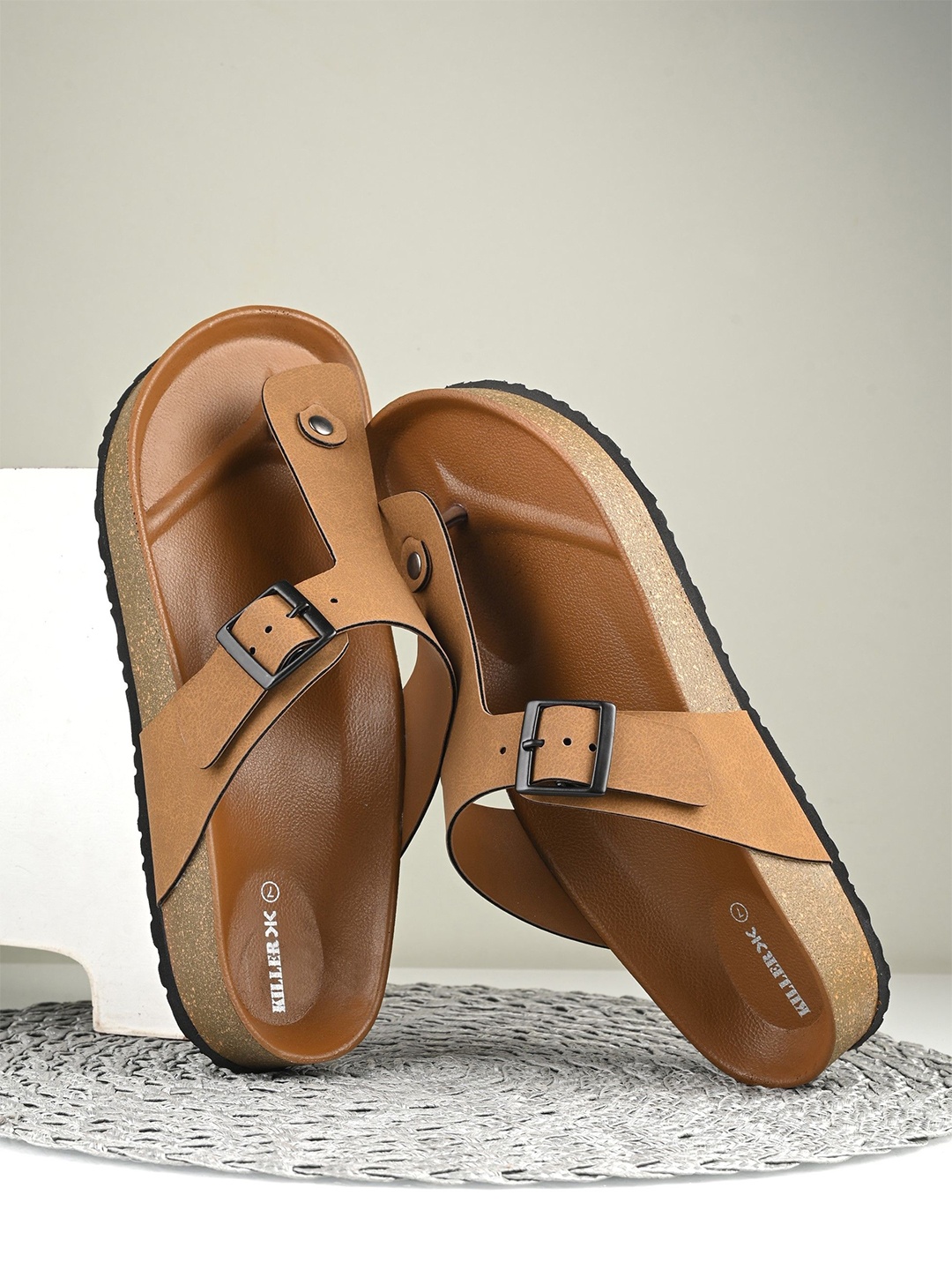 

Killer Men Casual Comfort Sandals, Camel brown