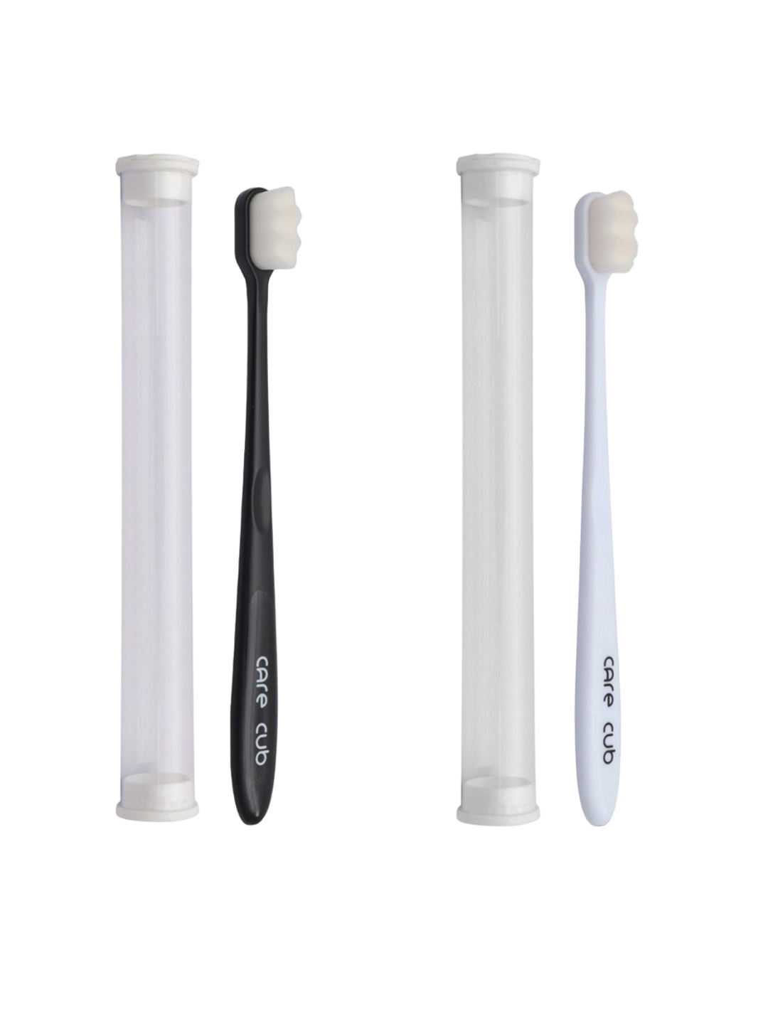 

CARE CUB Set Of 2 ZigZag Ultra Soft Nano 10,000 Oral Toothbrush - Black & White