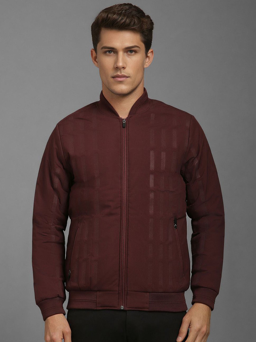 

Louis Philippe Sport Men Bomber Jacket, Maroon