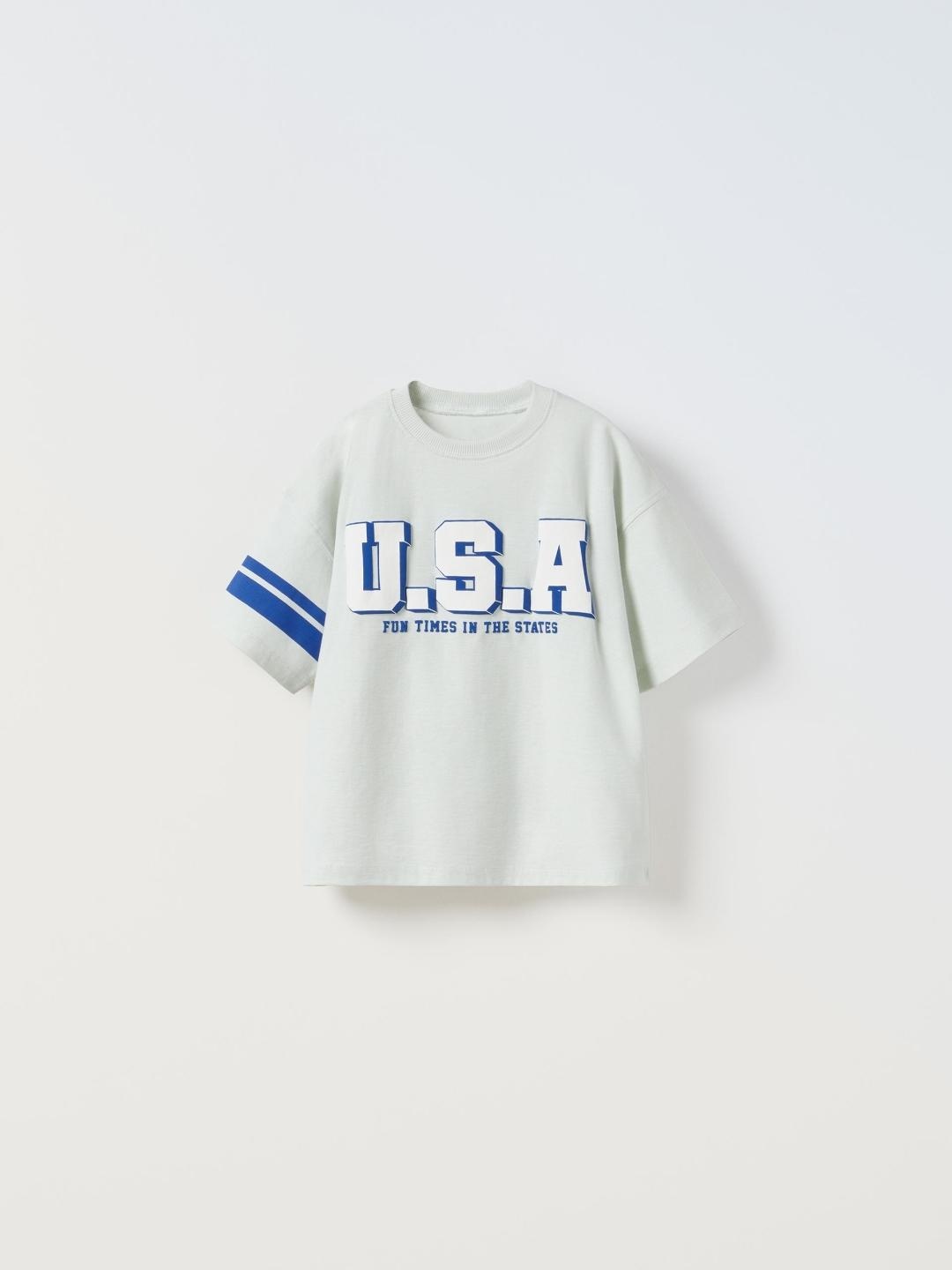 

ZARA Kids-Unisex Blue Tshirts