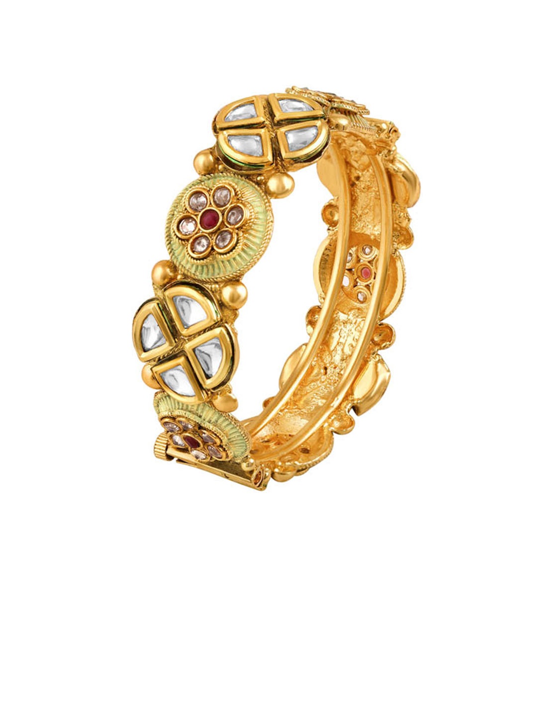 

Peora Gold Plated Stones Studded Kada Bangle