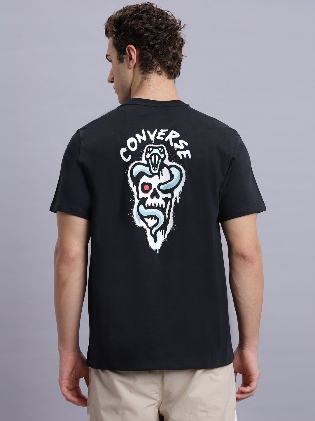 

Converse Men Spray Paint T-Shirt, Black
