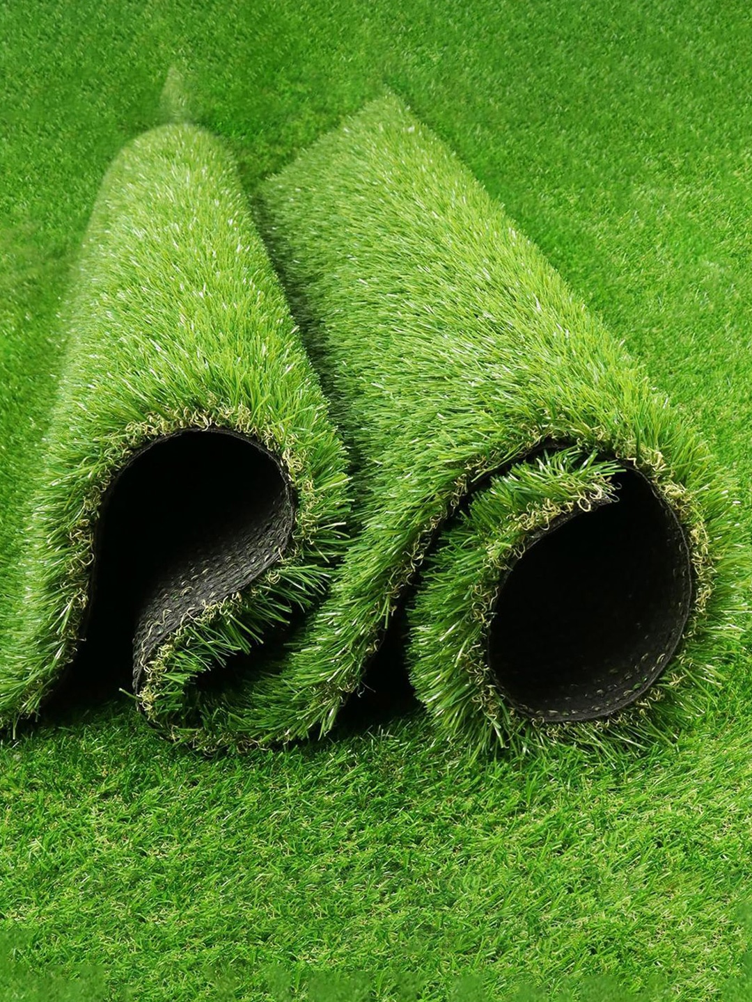 

Kuber Industries Green Rectangle Waterproof Artificial Grass Doormats