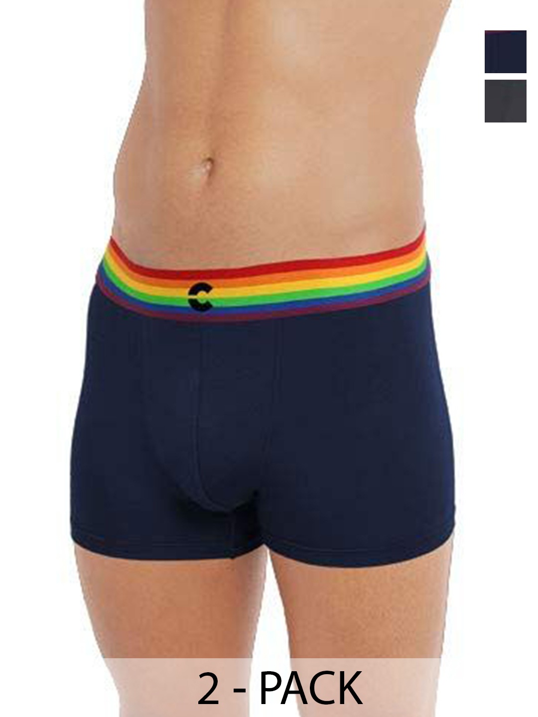 

FREECULTR Pack Of 2 Anti Bacterial Breathability Airsoft Trunks, Grey