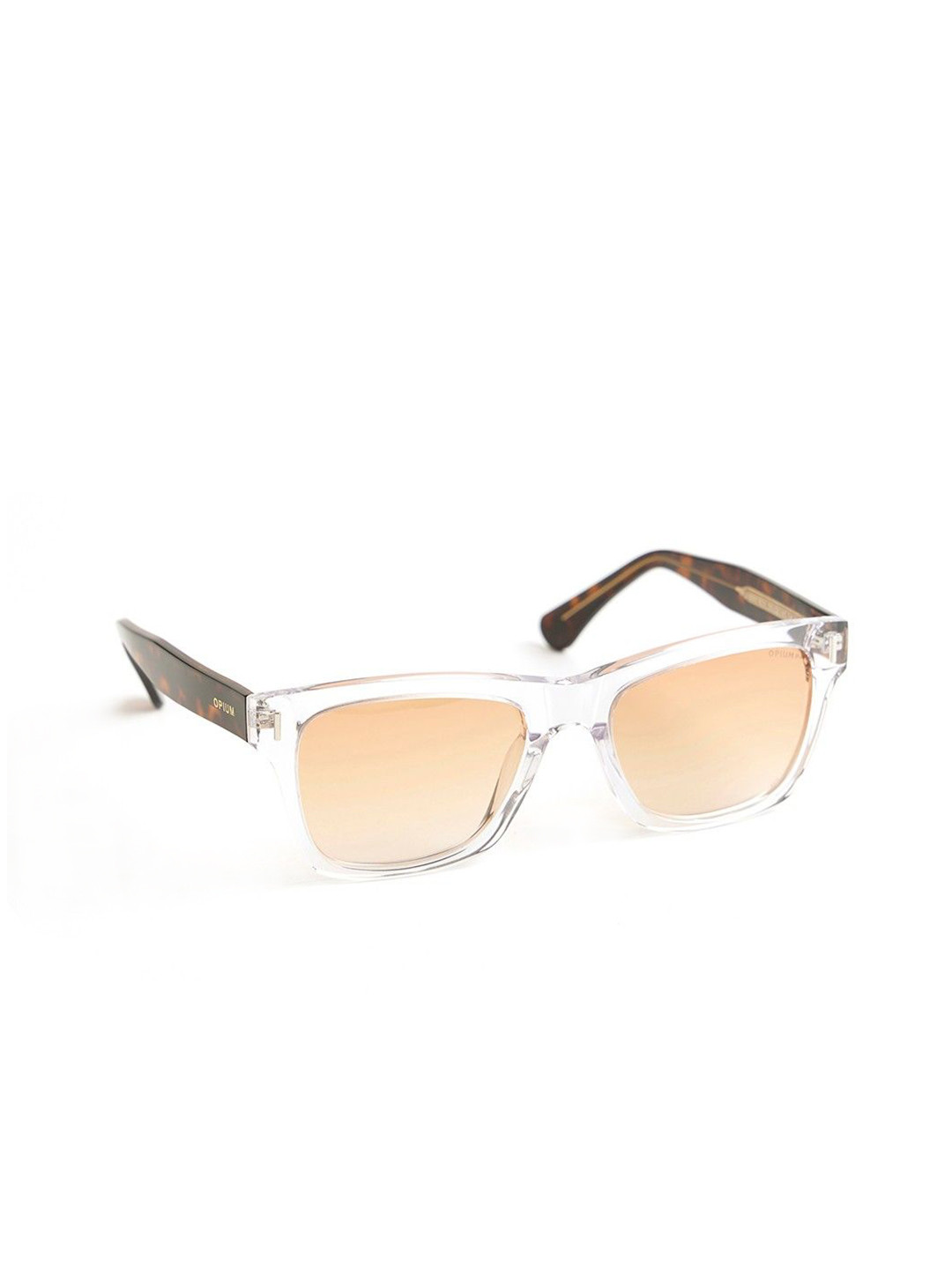 

OPIUM Men Wayfarer Sunglasses with UV Protected Lens OP-10290-C06-55-Crystal, Brown