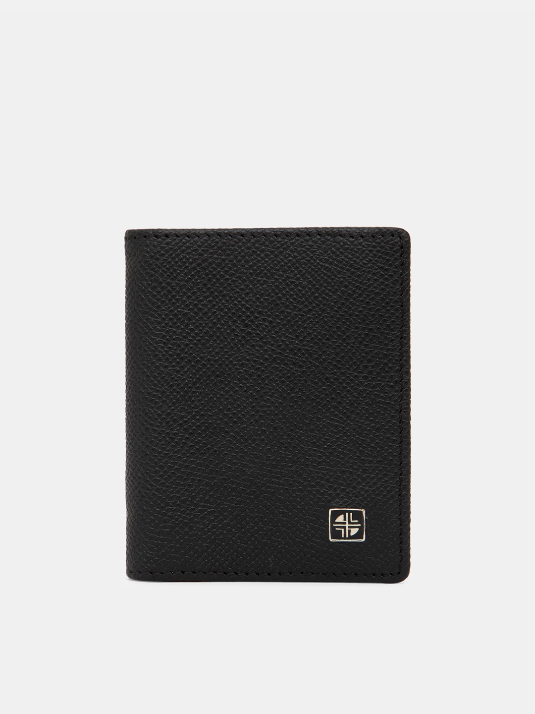 

Carlton London Unisex Textured Leather Money Clip with SIM Card Holder, Black