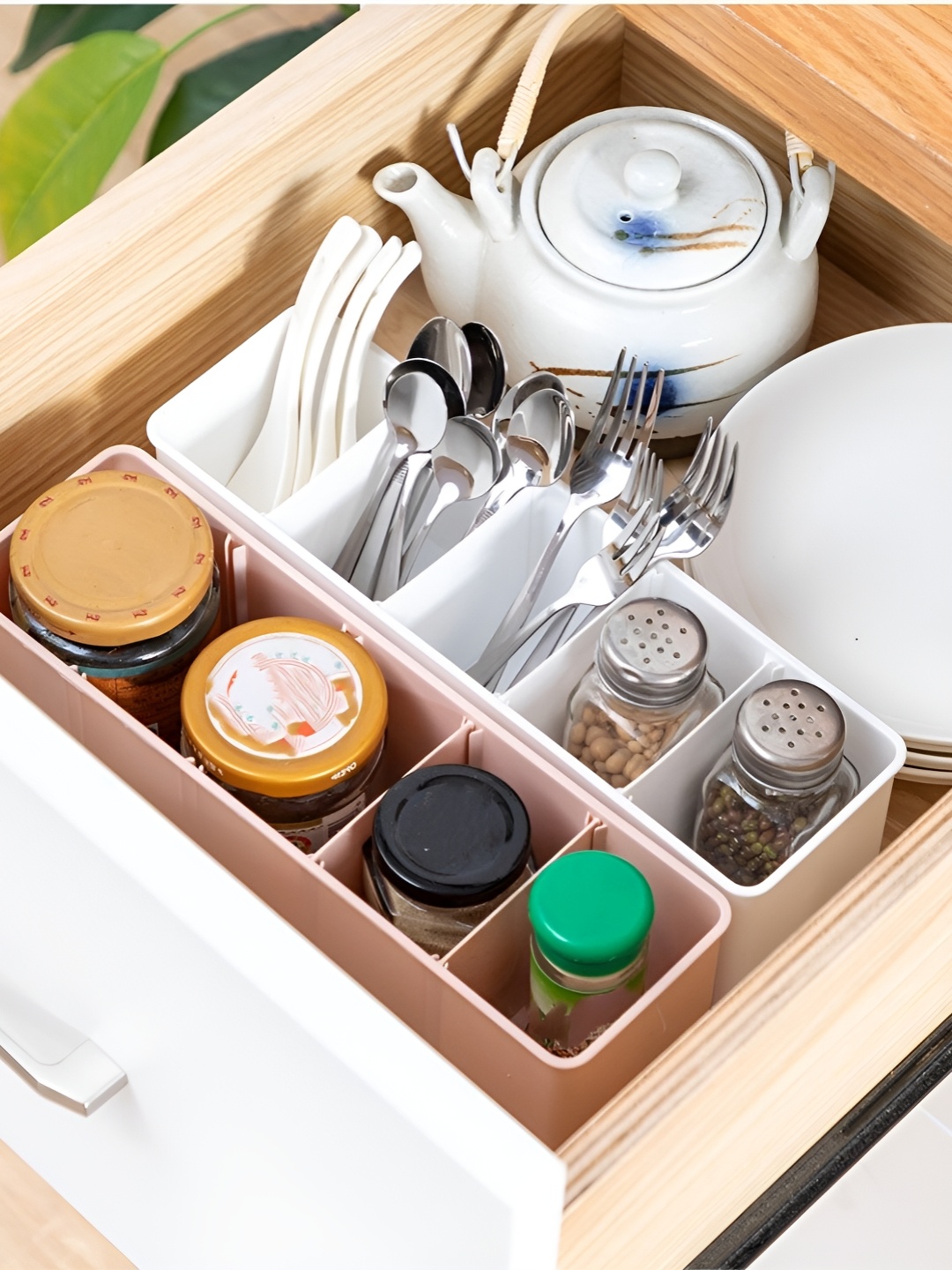 

Arhat Organizers White Set of 3 Regular Drawer Organiser Organisers