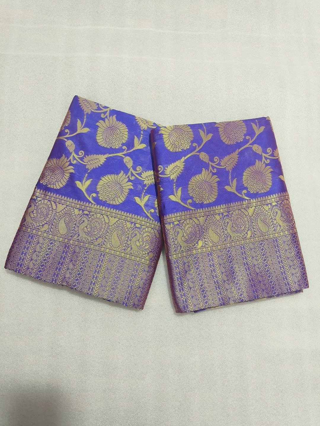

S.K.C Ethnic Motifs Woven Design Zari Banarasi Saree, Blue