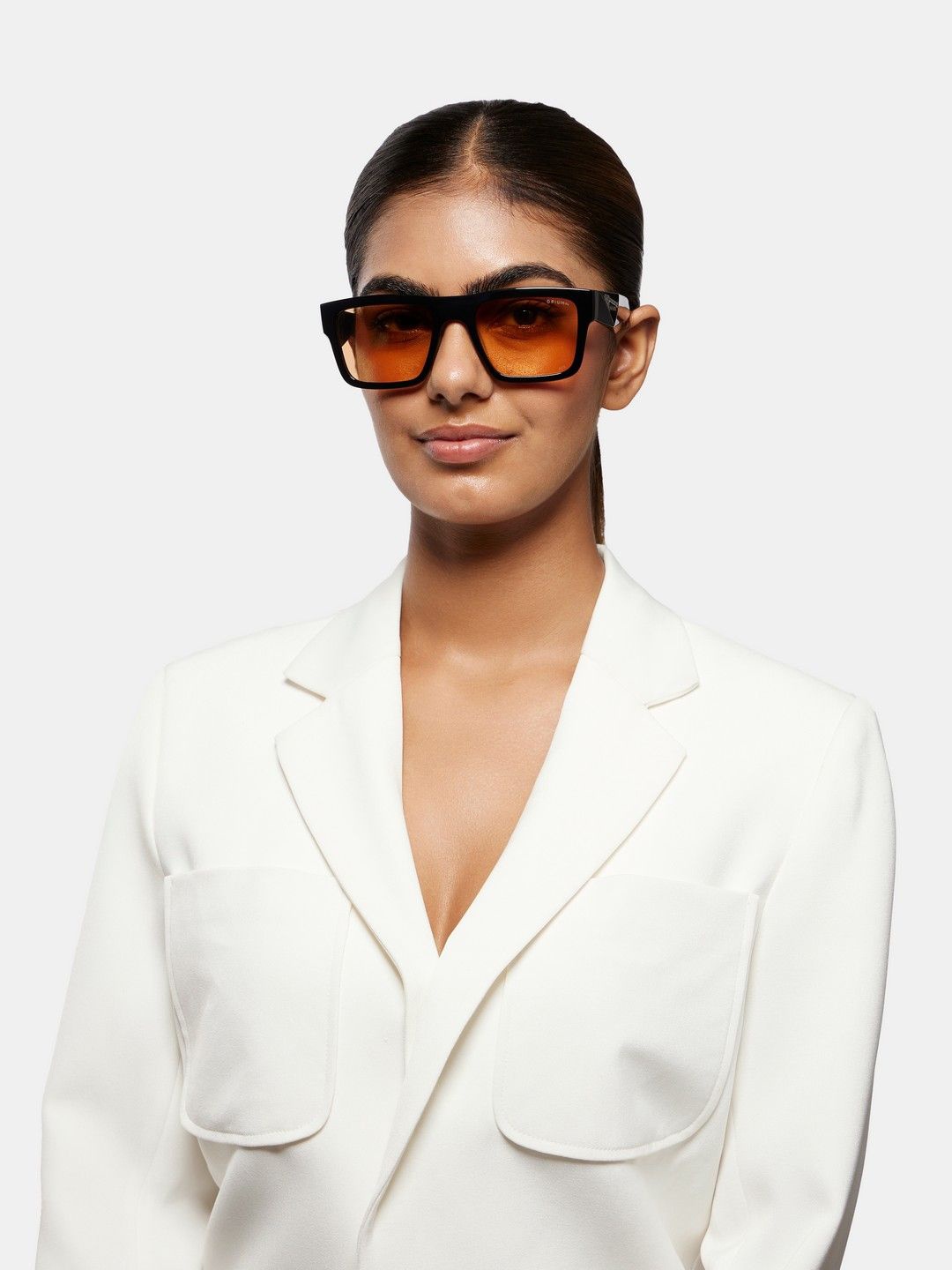 

OPIUM Men Rectangle Sunglasses with Polarised and UV Protected Lens, Black
