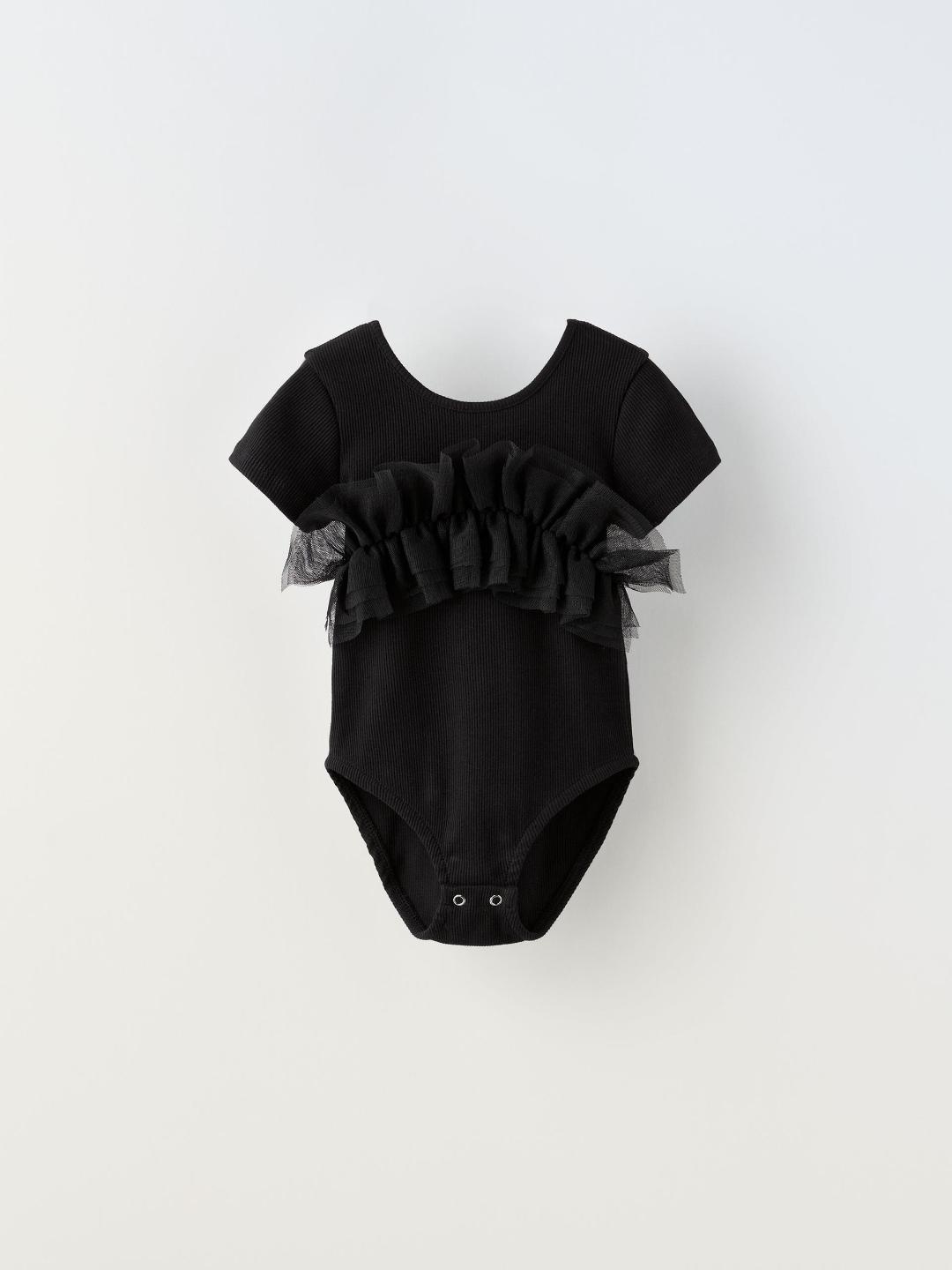 

ZARA Kids-Unisex Black Tshirts