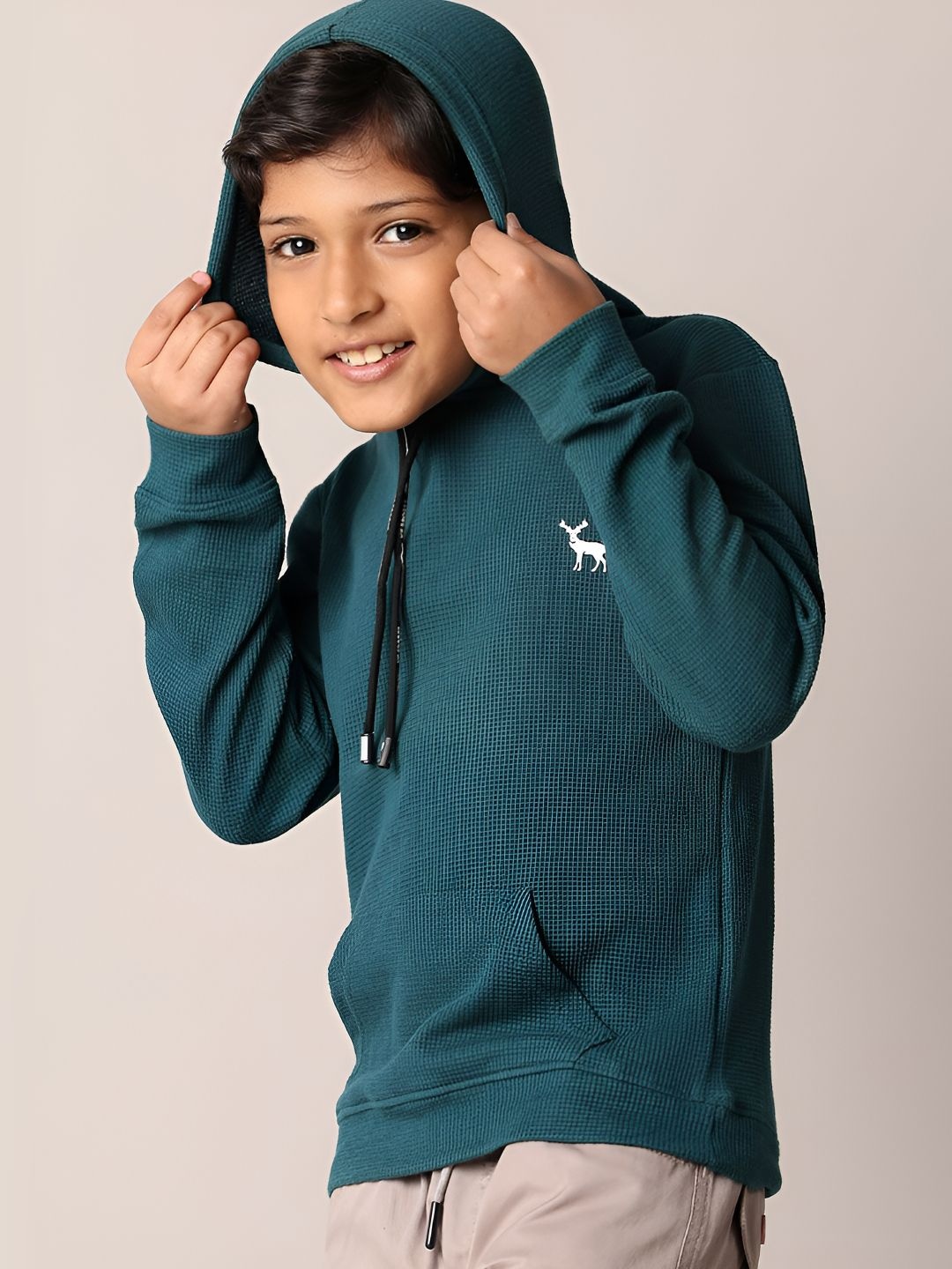 

V-Mart Boys Hooded T-shirt, Green
