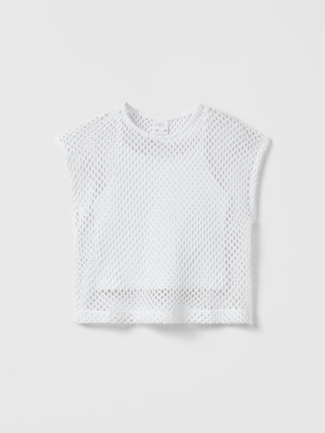 

ZARA Girls White Tshirts