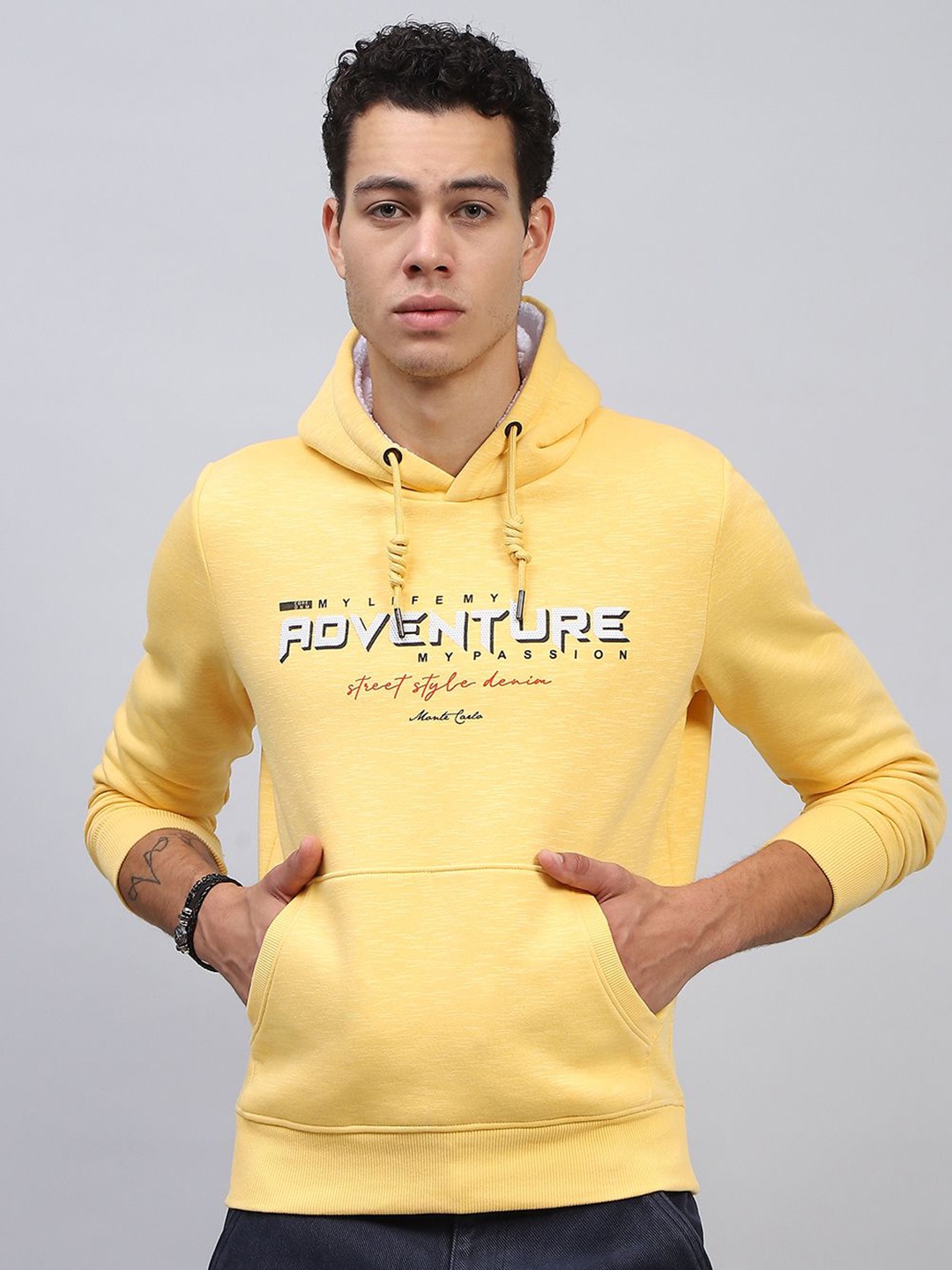 

Monte Carlo Men Printed Sweatshirt, Yellow