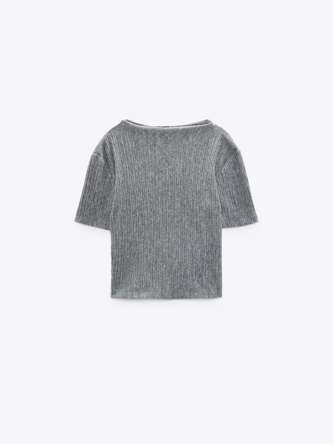 

ZARA Women Grey Tshirts