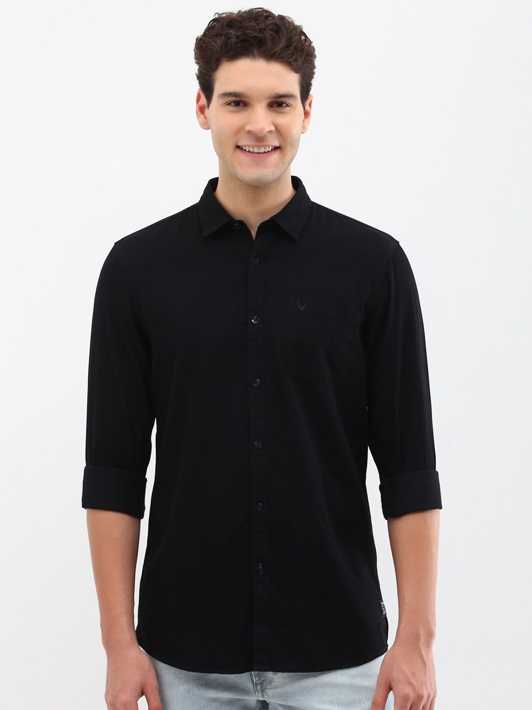 

Allen Solly Men Custom Opaque Casual Shirt, Black