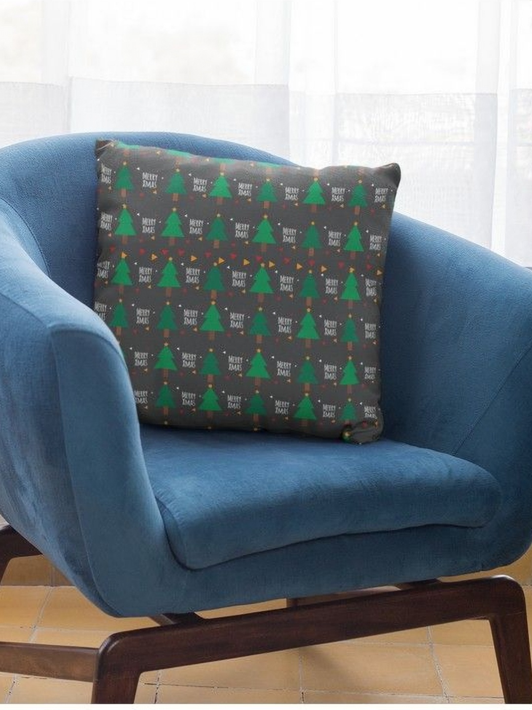 

THEYAYACAFE Grey & Green Velvet Square Cushion Covers