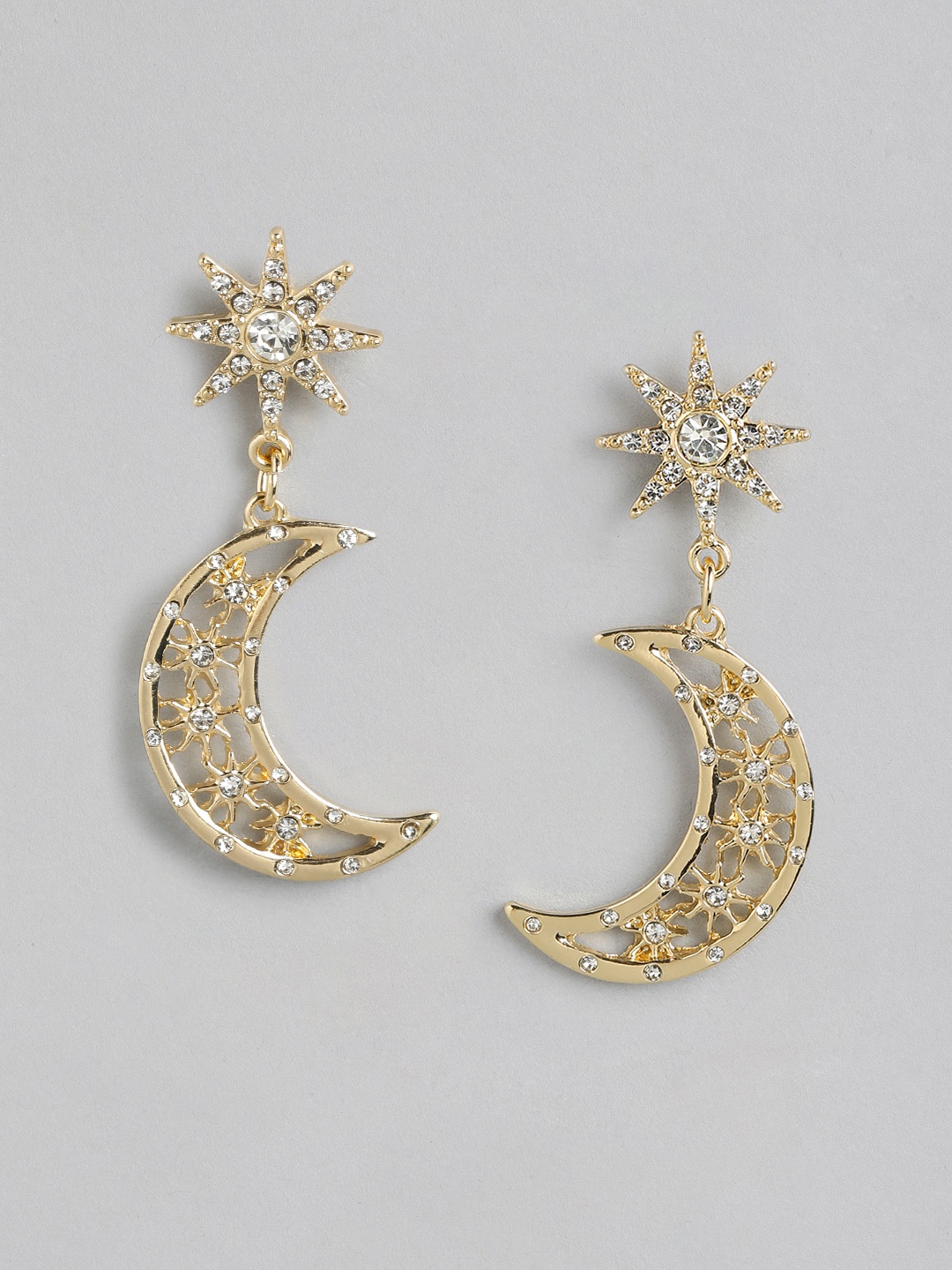 

Forever New Gold-Plated Crescent Shaped Drop Earrings
