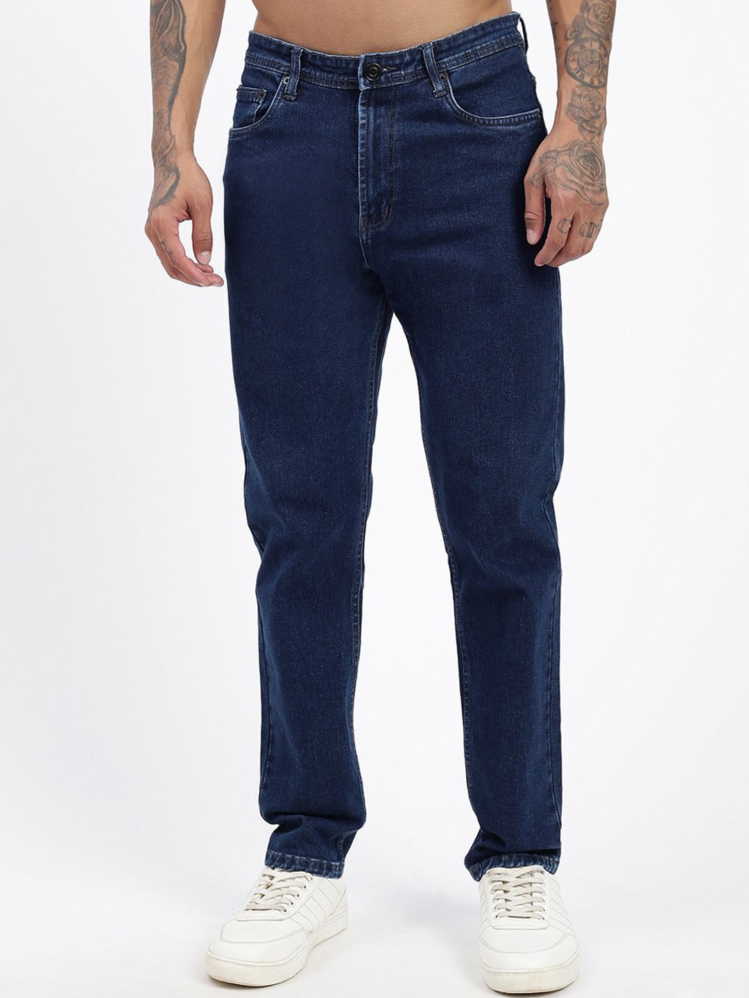

SHOWOFF Men Comfort Slim Fit Cotton Jeans, Navy blue