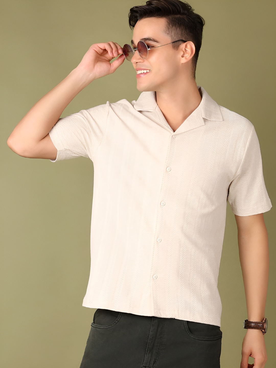 

V-Mart Men Polo Collar T-shirt, Beige