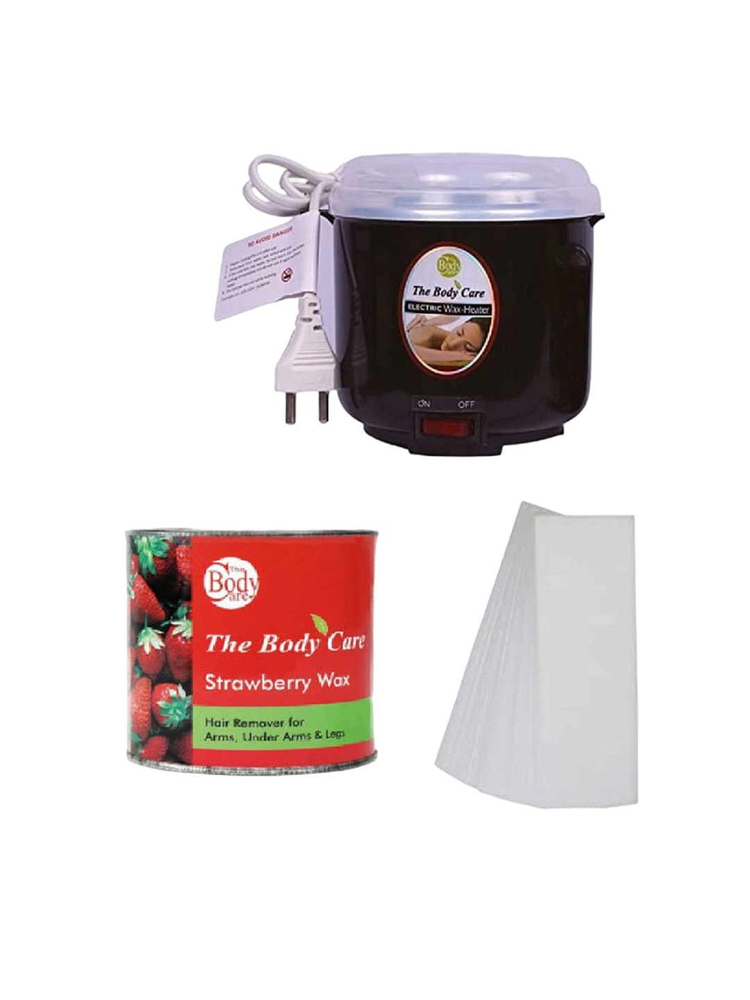 

The Body Care Strawberry Wax With Strips & Heater - 600 g, White
