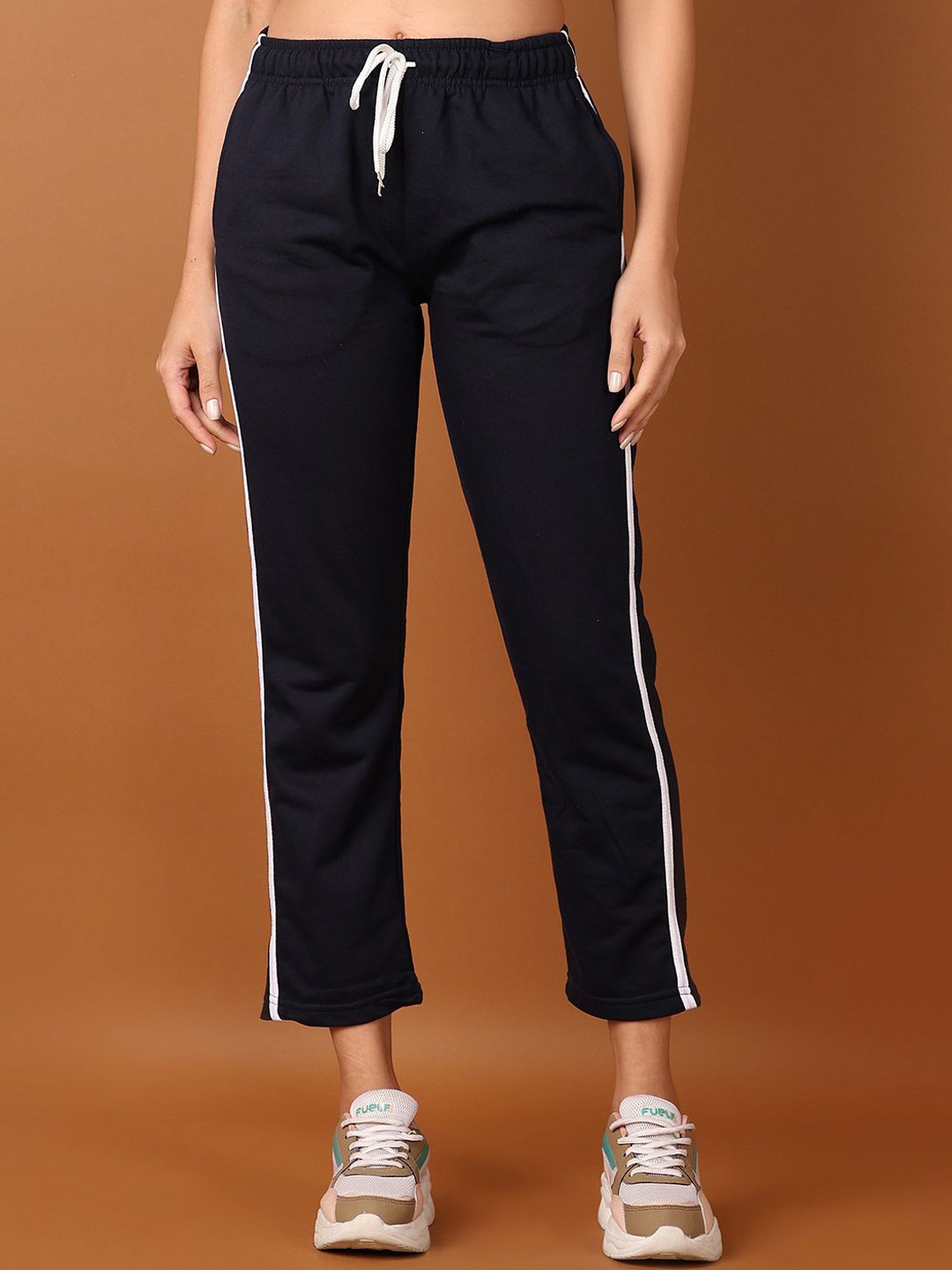 

V-Mart Women cotton Track Pants, Navy blue