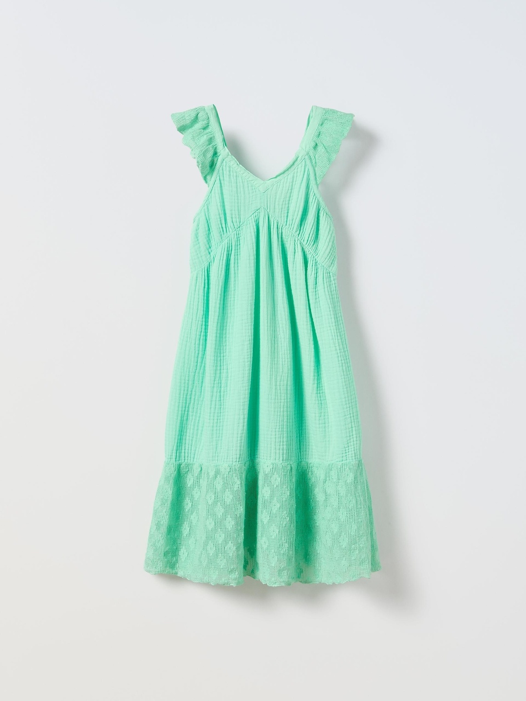 

ZARA Girls Fluorescent Green Dresses