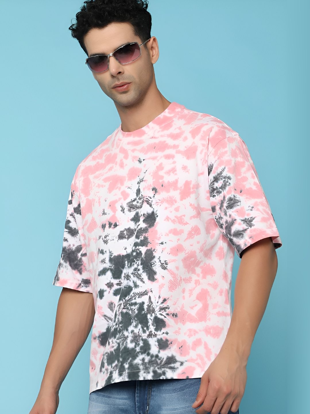 

V-Mart Men Dyed Round Neck Cotton Relaxed Fit T-shirt, Peach