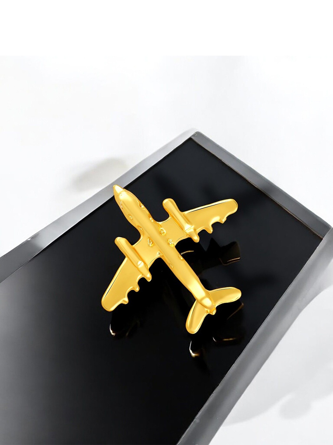 

Mahi Unisex Mini Aircraft Badge Coat Suit Brooch, Gold