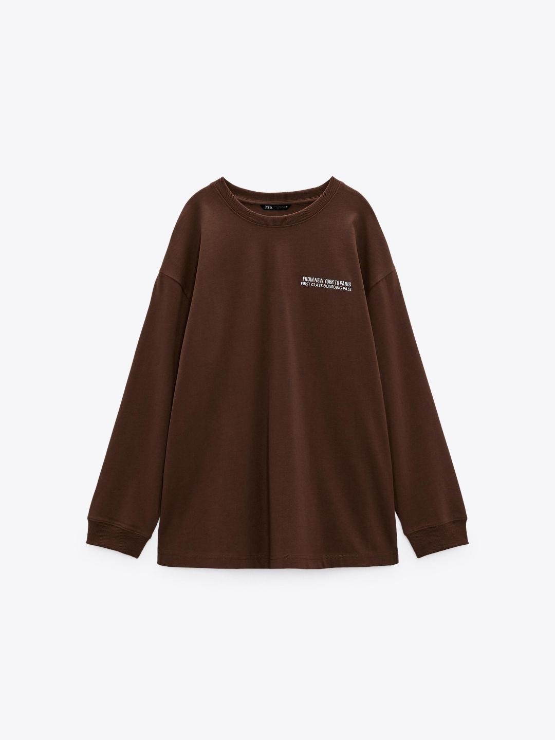 

ZARA Women Brown Tshirts
