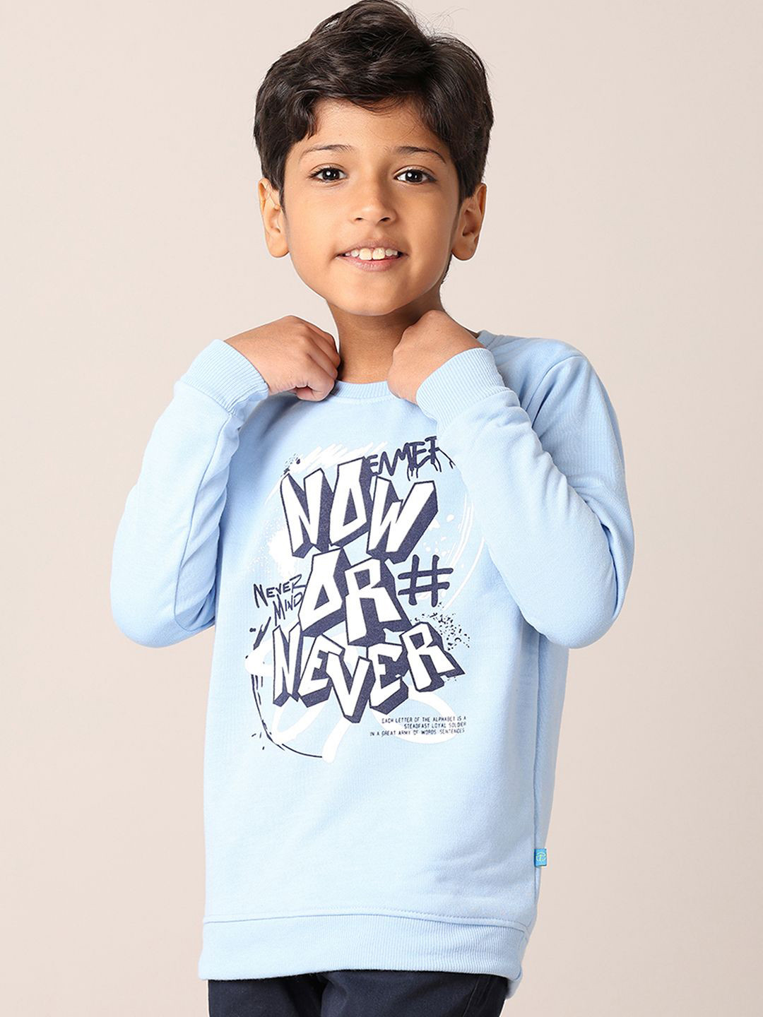 

V-Mart Boys Typography Printed Long Sleeves Sweatshirt, Blue