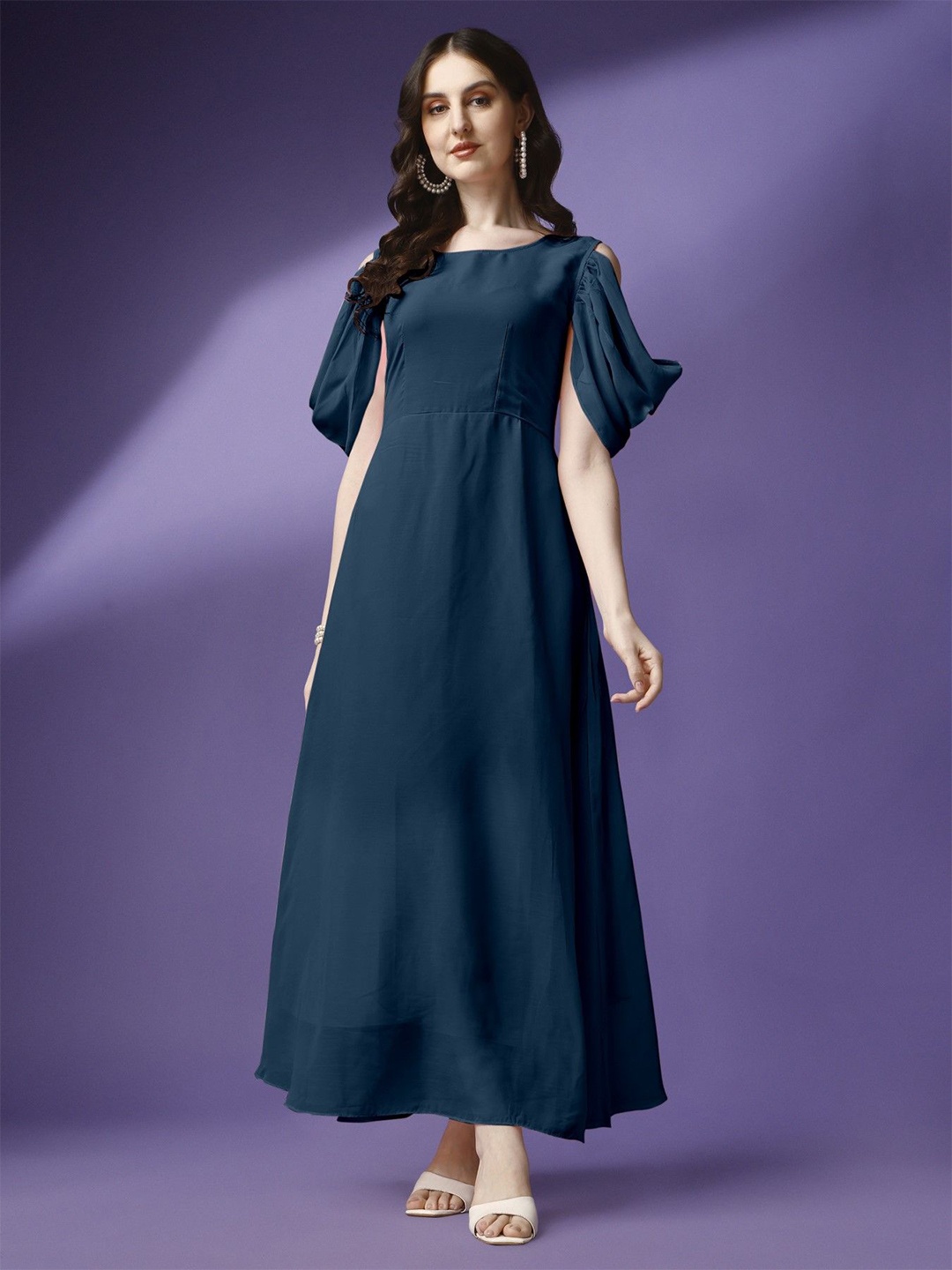 

Raiyani Enterprise Women A-Line Maxi Dress, Blue