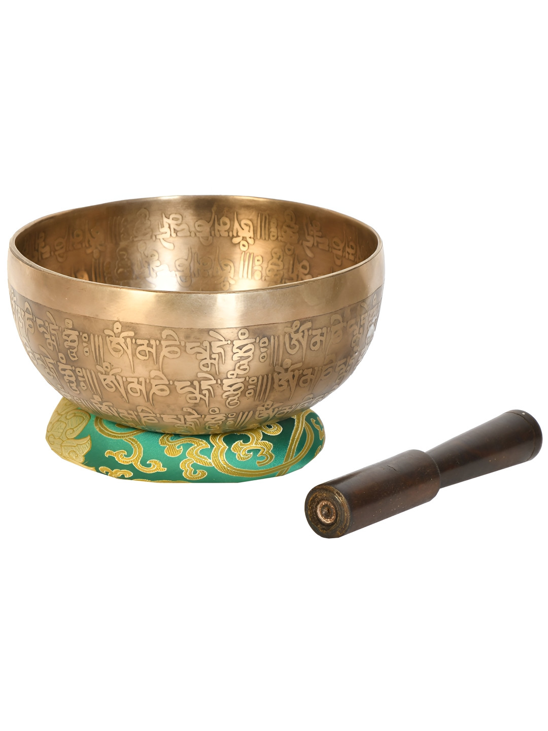 

Exotic India Tibetan Buddhist Endless Knot Superfine Singing Bowl (Made in Nepal), Brown