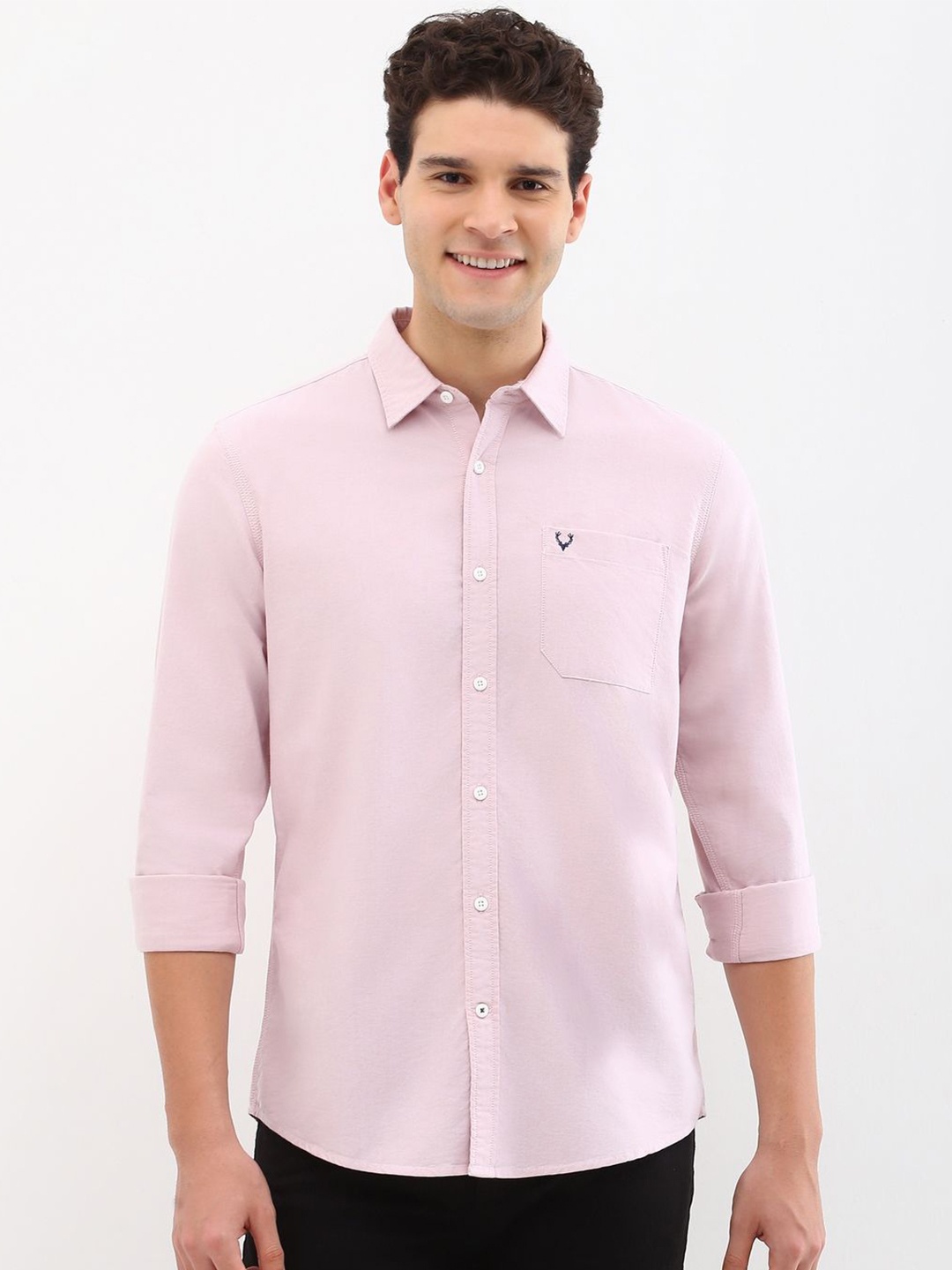 

Allen Solly Men Custom Opaque Casual Shirt, Pink