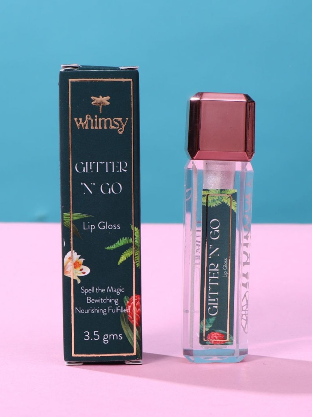 

Whimsy Beauty Glitter n Go Non-sticky & Lightweight Lip Gloss- 3.5g, Silver