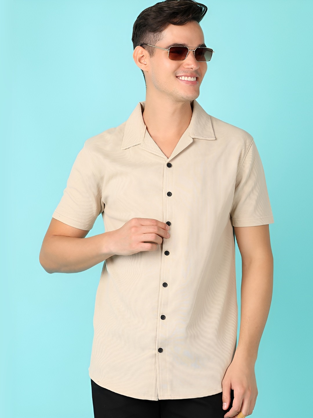 

V-Mart Men Polo Collar T-shirt, Beige