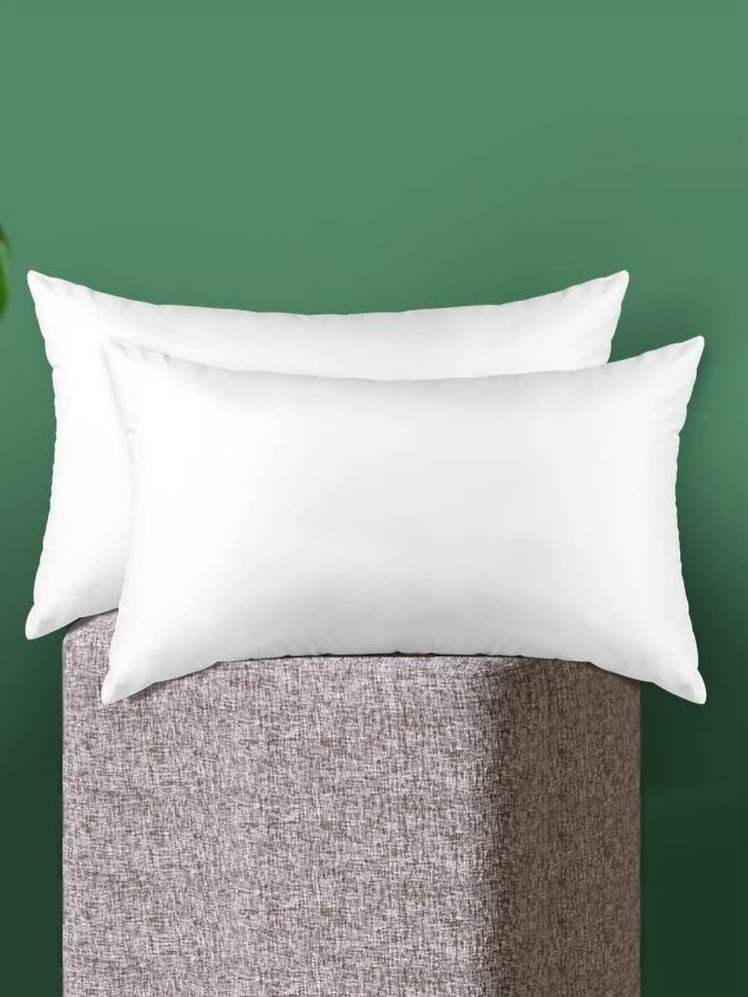 

SAJAVAT White Set of 2 Fibre Filled Cotton Lightweight Core Pillow