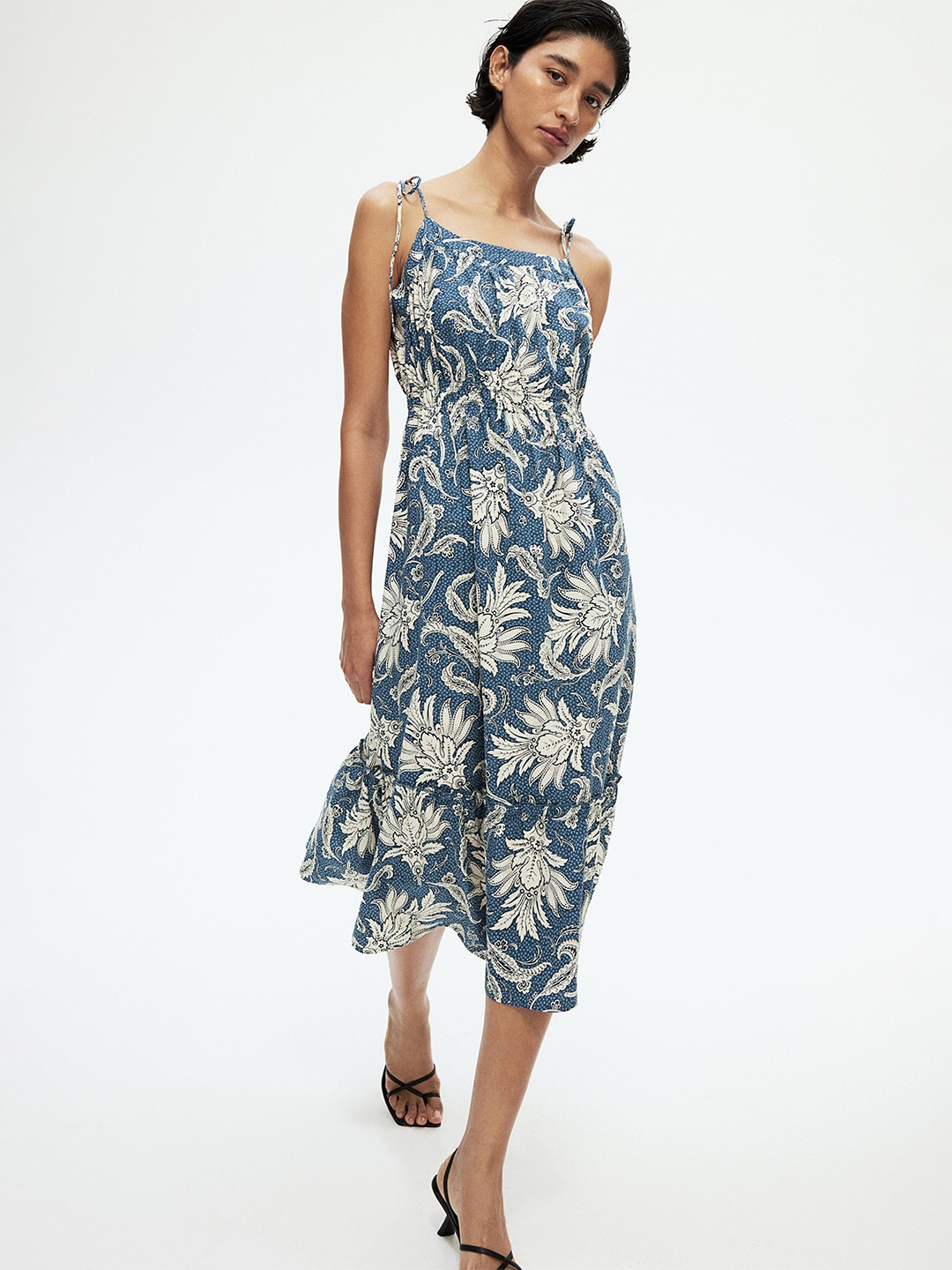 

H&M Women Printed Midi Dresses, Blue