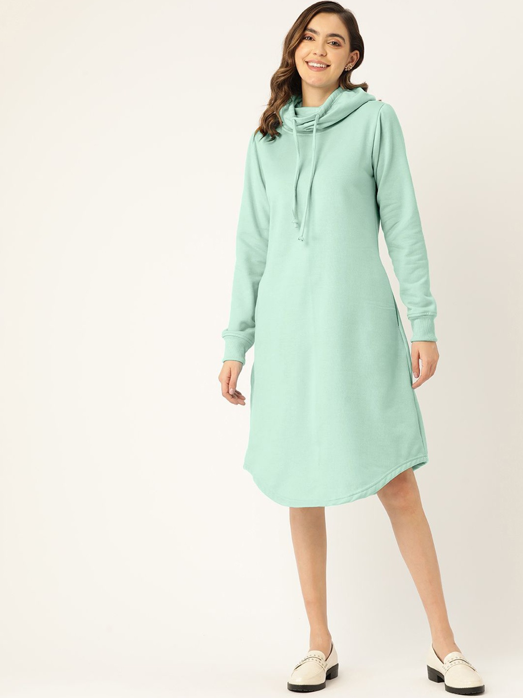 

BRINNS Women Jumper Hooded Cotton Dress, Green