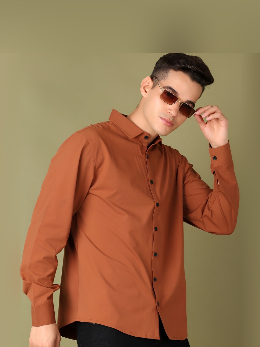 

V-Mart Men Polo Collar T-shirt, Brown