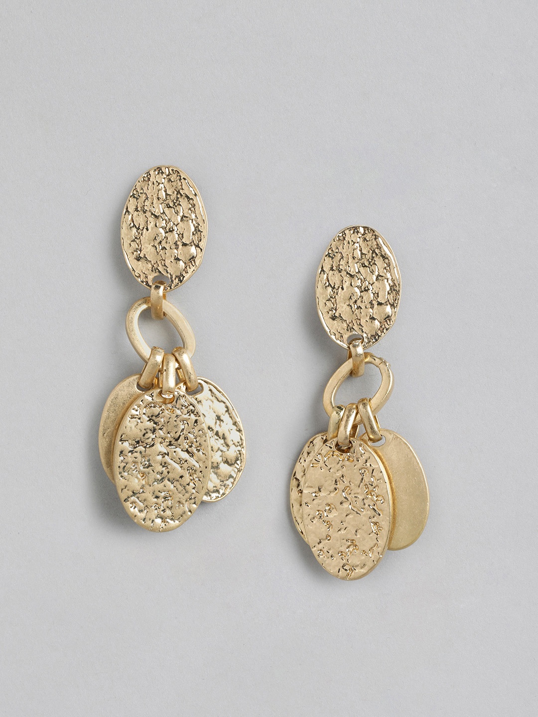 

Forever New Gold-Plated Oval Drop Earrings