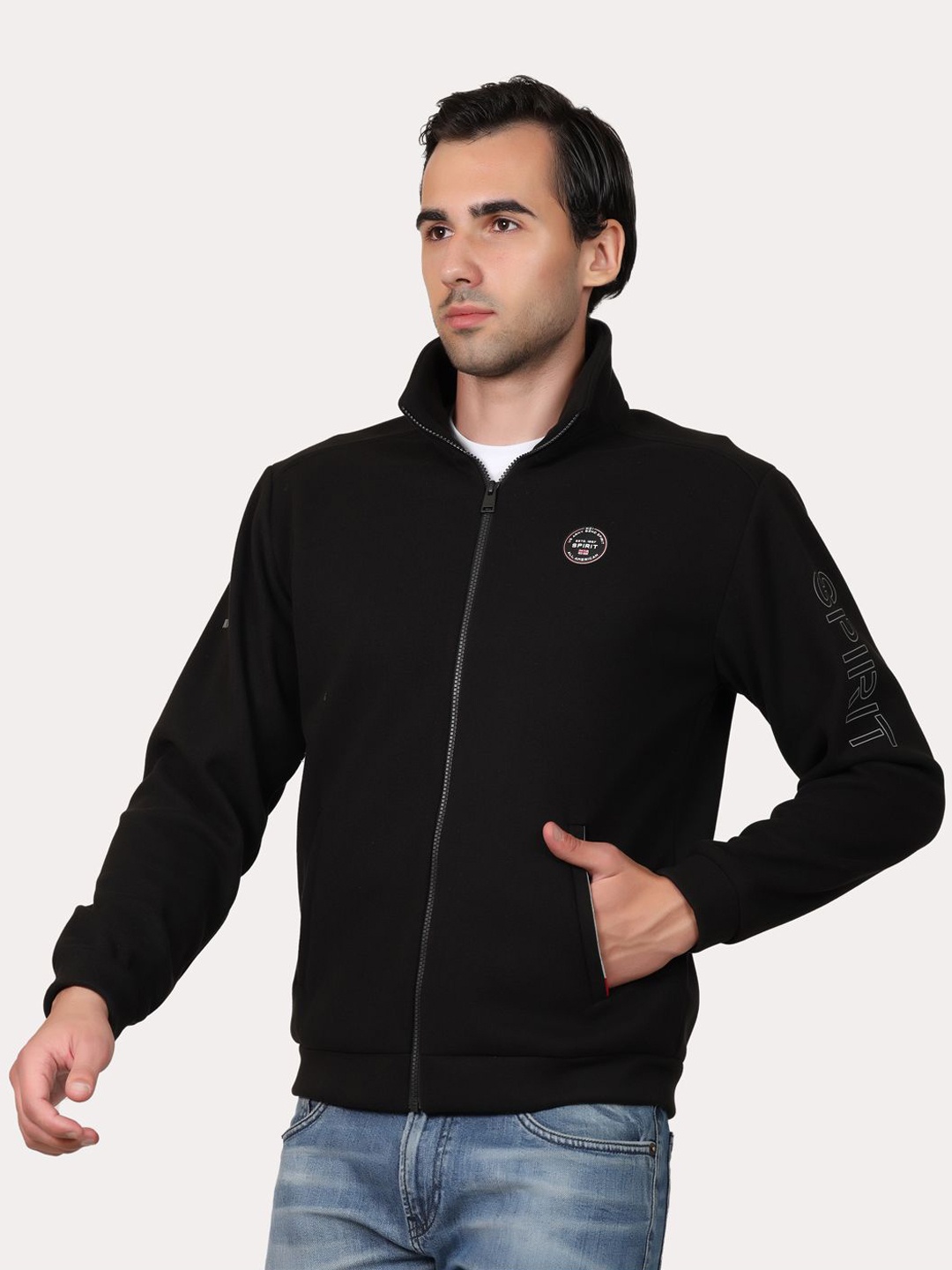 

Spirit Men Polyester Lightweight Tailored Jacket, Black
