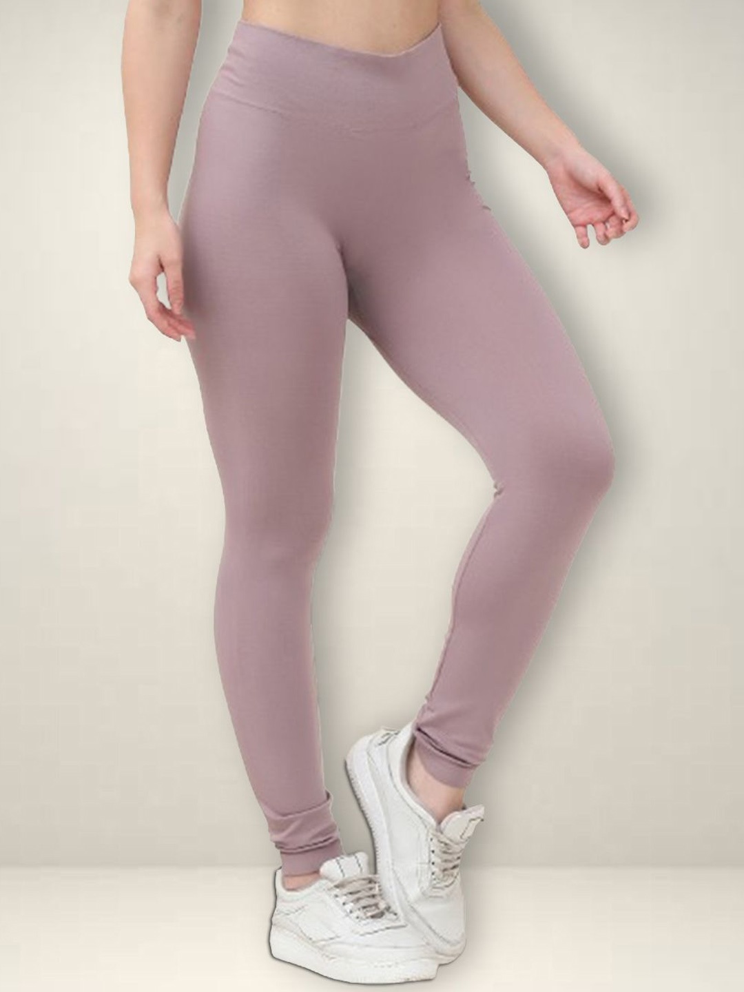 

Jinfo Women High-Waist Ankle length Training Tights, Lavender