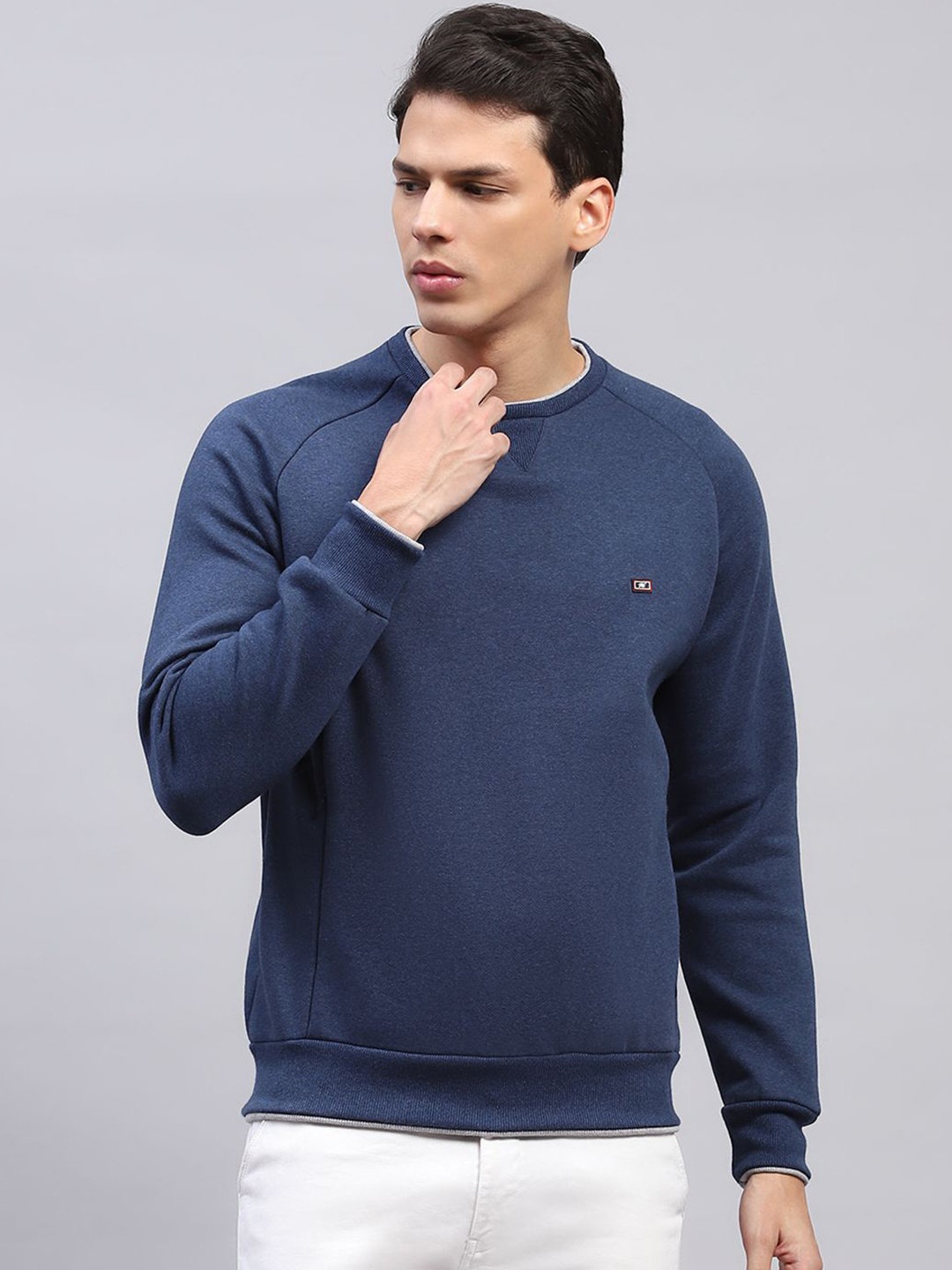 

Monte Carlo Men Cotton Pullover Sweatshirt, Blue
