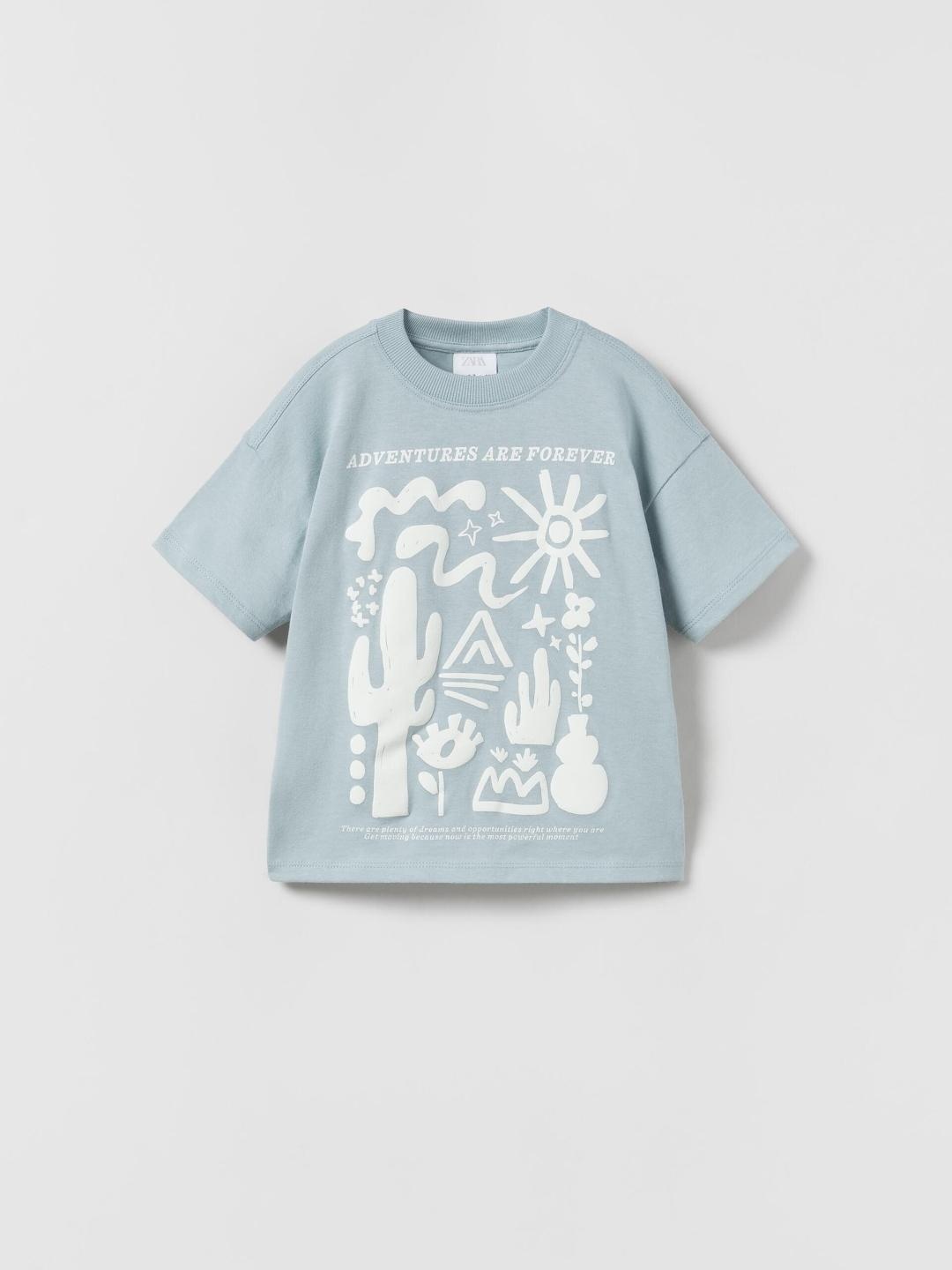 

ZARA Girls Blue Tshirts
