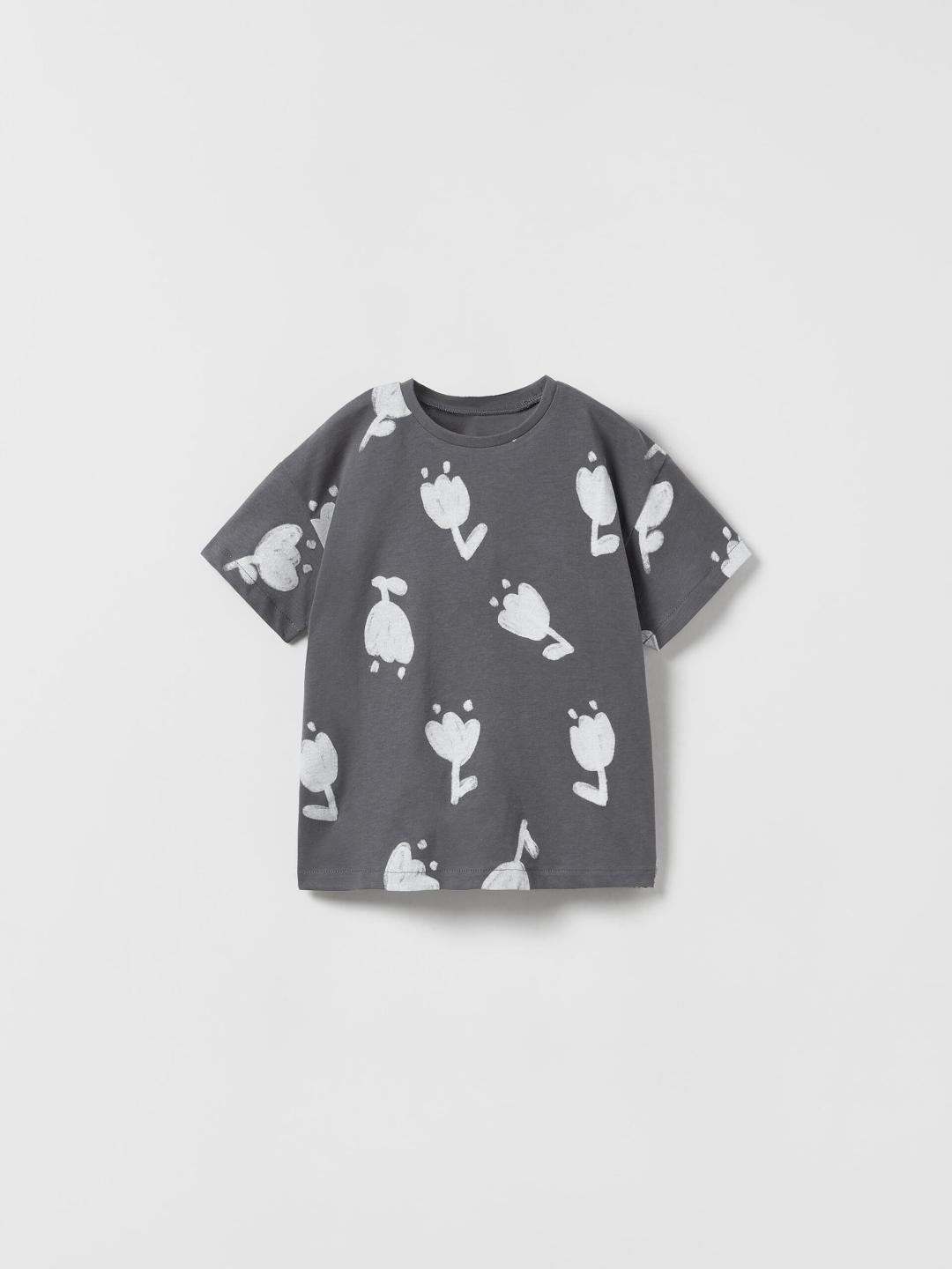 

ZARA Kids-Unisex Grey Tshirts