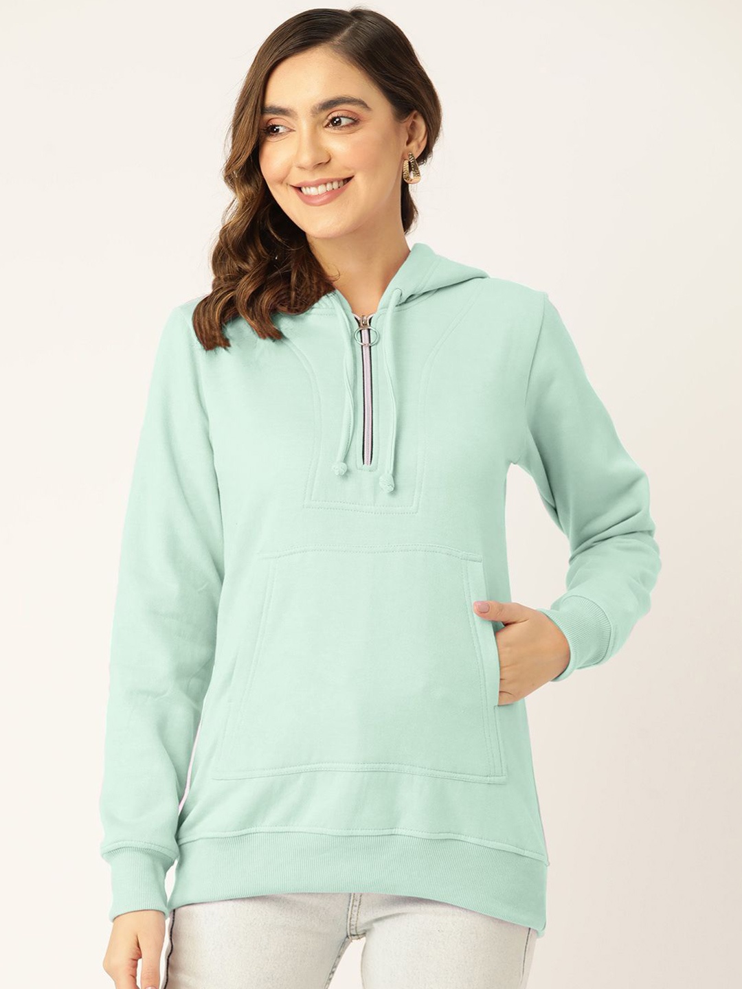 

BRINNS Women Hooded Pullover Sweatshirt, Green