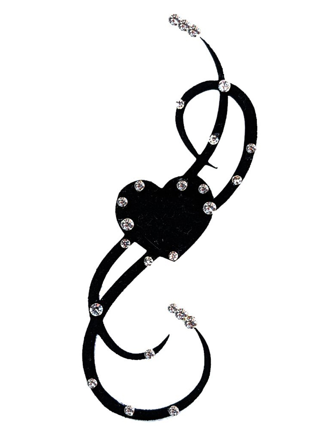 

Comet Busters Temporary Body Jewel Studded Tattoo, Black